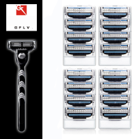 Gflv® 16pcs Shaving Razor Shaver Heads Replacement 3 Layers Blades For Gillette