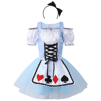 Girls Lovely Smooth Princess Dress Cosplay Theatrical Ruffle Halloween Costumes