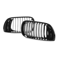Gloss Black Kidney Front Grille For Bmw E46 3series 4 Door 4d 02 05 Lci Facelift