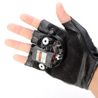 Gloves Double Purple Swirl Laser Gloves 405nm Built In Battery 1mw/5mw
