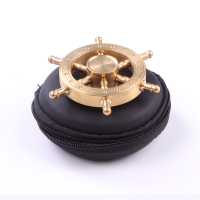 Gold Copper Rudder Shape Fidget Hand Spinner Focus Attention Edc Stress Relief Reduce Stress Toys