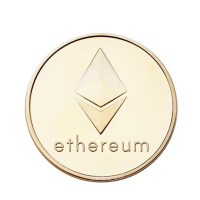 Gold Plated Ethereum Coin Coins Collectibles Mteal Art Antique Coins Edc Gadget
