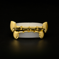 Gold Plated Teeth Hip Hop Top & Bottom Mouth Grillz Caps
