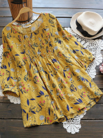 Gracila Floral Print 3/4 Sleeve Blouse