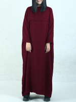 Gracila Pure Color Casual Loose Long Sleeve Women Maxi Dresses