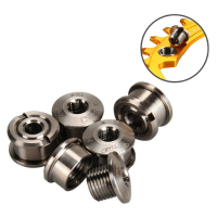 Gub 5pcs M8*6 Titanium Bike Chainwheel Disc Bolts For Shima N0 Mtb Road Bicycle