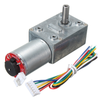 Gw370 Dc 12v 80rpm Encoder Motor High Torque Turbo Worm Geared Motor Reducer Motor