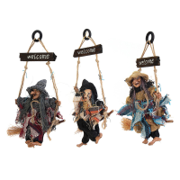 Halloween Decoration Retro Witch Sweep Flying Hanging Decor