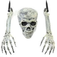 Halloween Decorations Supply Three Sets Skulls Fake Hands Toys For Kids Children