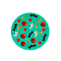 Halloween Moons Stars Pumpkins Ghosts Bats Silicone Fondant Cake Molds Chocolate Mould Baking Tools
