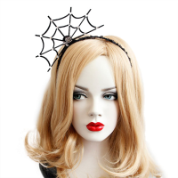 Halloween Party Princess Spider Web Hair Ornaments Toys Vintage Baroque Girl Tiara Fashion Lace Hair Bands
