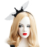 Halloween Party Queen Crown Headbands Toys Vintage Baroque Girl Lace Hair Ornaments