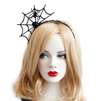 Halloween Party Spider Web Headbrandds Toys Gothic Punk Girl Tiara Fashion Lace Hair Ornaments