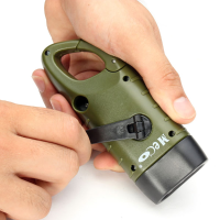 Meco Hand Crank Solar Power Energy Led Flashlight For Camping Hiking