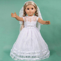 Handmade Wedding Dress For 18inch American Girl