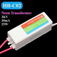 Hb C02 Plastic Neon Electronic Transformer 5 25w 3kv 30ma Load Neon Sign Power Supply