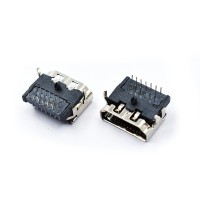 Hd Port 19p Socket Female Dip 3 Row Pin Right Angle Hd Connector
