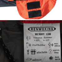 Hi Quality  30 Degrees Mummy 1800 G White Eiderdown High Fleeciness Lovers Down Sleeping Bags Can Be Joining Together
