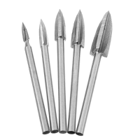 Hilda 3mm Shank 5pcs 3 8mm Milling Cutters White Steel Three Blades Wood Carving Knives