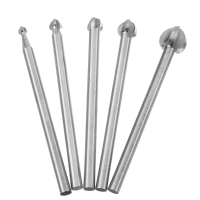 Hilda 5pcs 3 8mm Milling Cutters White Steel Ball Shaped Wood Carving Knives 3mm Shank
