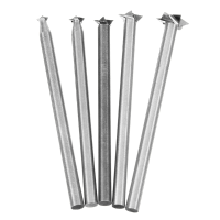 Hilda 5pcs 3 8mm Milling Cutters White Steel Star Shaped Wood Carving Knives 3mm Shank