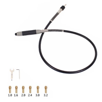 Hilda 6mm Shank 100cm Length Electric Drill Flexible Shaft With 6pcs Brass Collets For Rotary Tool