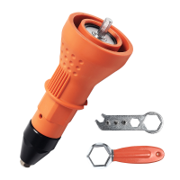 Hilda Electric Rivet Nut Gun Cordless Riveting Drill Adapter Insert Nut Tool With Handle Orange