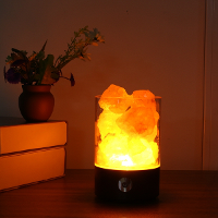 Himalayan Salt Lamp Pink Salt Rock Crystal Night Light With Touch Dimmer Switch