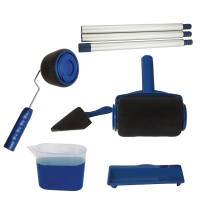 Honana 8 Pcs/set Paint Runner Pro Roller DIY Brush Handle Tool Flocked Edger Room Wall Painting Home Office Room Multifunction Roller Paint Brush Set