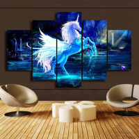 Honana Dx 125 5pcs Horse Modern Wall Art Oil Painting Canvas Print Home Decoration