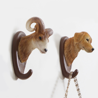 Honana Dx N1 Animal Head Hook Resin Craft 3d Animal Mural Wall Decorative Ornament Hanger