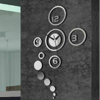 Honana DX X1 Creative 3D Acrylic Mirror Wall Sticker Quartz Clocks Watch Large Home Decor