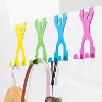Honana HH 02 Creative Doll Door Back Hook Hangers Iron Seamless Hook Door Multifunction Peg Racks