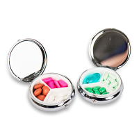 Honana HN PB007 Portable Pocket Pill Case 3 Compartments Medicine Box Round Pill Organizer