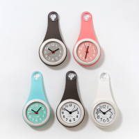 Honana Lt D1 Bathroom Shower Silica Wall Clock Waterproof Suction Cups Clock Home Kitchen Refrigerator Decor Hanging Clock