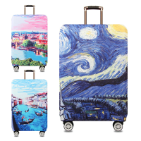 Honana Scenery Elastic Luggage Cover Trolley Case Cover Durable Suitcase Protector for 18 32 Inch Case Warm Travel Accessories