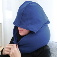 Honana Wx C5 U Shape Travel Pillow With Hat For Airplane Comfortable Pillows For Sleep Home Textile Hoodie Neck Pillow