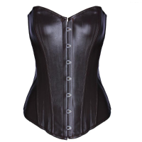 Hot Sexy Women Satin Coffee Corset Bustier With Gstring