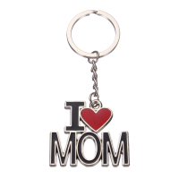 I Love Mom Letters Words Mother's Gift Key Chain Ring Present