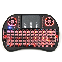 I8 Russian Wireless Three Color Backlit 2.4Ghz Touchpad Keyboard Air Mouse