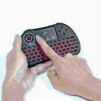 I86 Wireless Seven Color Backlit 2.4Ghz Touchpad Air Mouse Mini Keyboard