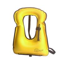Inflatable Lifejacket Portable Safe Snorkeling Swimming Vest Mouth Blowing Buoyancy