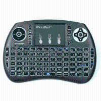 Ipazzport Kp21sdl 2.4G Wireless Three Color Backlit Italian Version Mini Keyboard Touchpad Air Mouse