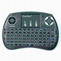 Ipazzport Kp21sdl 2.4G Wireless Three Color Backlit Spainish Version Mini Keyboard Touchpad Air Mouse