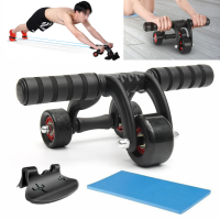 Ipree™ 3 Wheels Abdominal Roller Ab Muscle Fitness Workout Training System Gym Exerciser