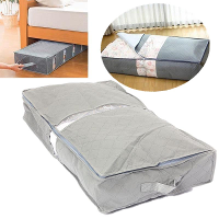Ipree® 75.6×39×12.6Cm Under Bed Organizer Under The Bed Storage Bag Box Gray For Clothes Blankets