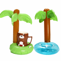 Ipree™ Inflatable Coconut Tree Drink Can Cup Phone Holder Floating Cup Base Pool Bath Summer Beach