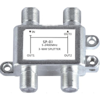 Jasen Sp03c Satellite 3 Way Hd Digital Coax Cable Splitter Bi Directional Moca Connector For Satv/catv
