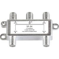 Jasen Sp04 Satellite 4 Way Coax Cable Splitter Bi Directional Moca Connector Designed For Satv/catv