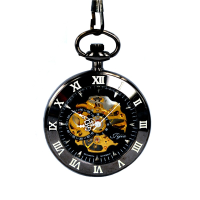 Jijia Jx004 Self Wind Mechanical Round Dial Retro Pocket Watch